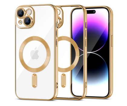 Etui do telefonów TECH-PROTECT MagShine Magsafe do iPhone 15 gold 9319456604054